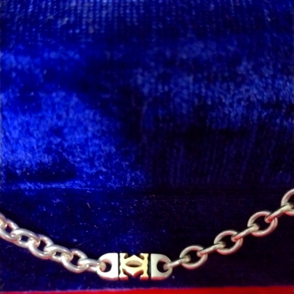 18K Cartier Double "C" Oval Link 🔗 Necklace, Crafted in Sterling Stunning 🎁 - Picture 9 of 12